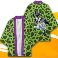 18 Styles de Kimono Anime Cartoon Unisexe DBZ Dragon Son Goku Vegeta Haori Costume de Cosplay Japonais Halloween T-Shirt d'été