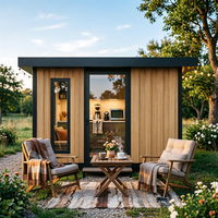 Maison d'hôtes préfabriquée, cabane de jardin, salle de réception résistante aux intempéries, adaptée à la pluie, au vent et à une utilisation en extérieur