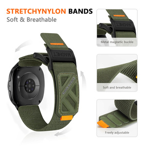 Cinturino in nylon intrecciato con chiusura a strappo per <span class=keywords><strong>Samsung</strong></span> Galaxy <span class=keywords><strong>Watch</strong></span> 8, compatibile con Galaxy <span class=keywords><strong>Watch</strong></span> 8 Ultra - Product Image 5