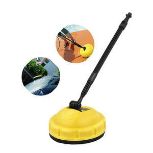 Brosse rotative circulaire pour nettoyer les sols, diamètre 24 cm, manche rotatif de 45 cm, pour le nettoyage domestique, en microfibre et ABS. - Product Image 3
