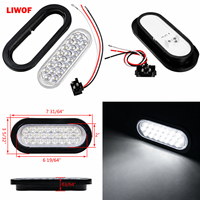 Nouvelle lampe de remorque ovale LED de 6 pouces homologuée SAE DOT, 24 LED, étanche IP67, lentille en PC, feu stop, clignotant, feu arrière pour camion, camping-car, bateau, remorque