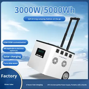 Alimentation portable à batterie LiFePO4 de type levier MTL55 5000W, 220V, onde sinusoïdale pure, charge solaire pour le camping et les voyages - Product Image 5