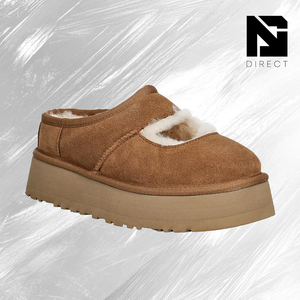 UGG Wmns Bea Mary Jane 'Chestnut' Pantoufles chaudes en faux daim avec plateforme et doublure en fausse fourrure, chaussures d'hiver à bout rond - Product Image 2