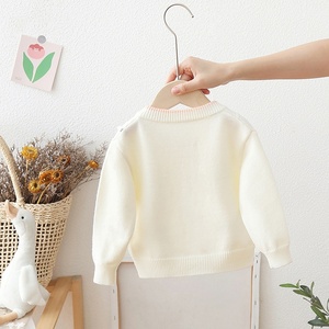 Maglione floreale da ragazza per la primavera autunno nuovo arrivo abbigliamento per bambini lavorato a maglia in stile coreano cappotto in maglia per bambini all'ingrosso - Product Image 4