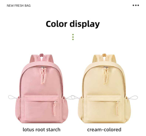 <b>Large</b> Capacity Zipper <b>Backpack</b> Versatile for <b>School</b> Travel Leisure Comfortable Polyester Lining Solid Color Anti-Theft Feature - Product Image 5