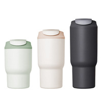 2025 vente en gros 360ml 500ml métal personnalisé en acier inoxydable gobelet à eau tasse à café chaud et froid avec couvercles de paille pour les boissons de Camping