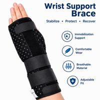 Attelle de soutien orthopédique unisexe pour poignet et main, respirante, multi-sangles, pour le syndrome du canal carpien et la tendinite