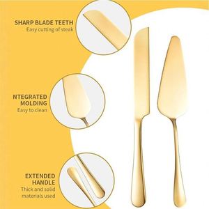 Stainless Steel 20-Piece Wedding Cake Tools Pizza Shovel Spatula Cutter Knife Server Set OPP Bag Dishwasher Safe for Baking - Product Image 2