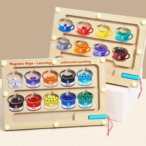 Rompecabezas de Madera para Niños y Niñas, Juego de Contar y Combinar, Laberinto Magnético de Colores y Números - Product Image 6