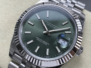 Reloj Mecánico Impermeable de Súper Calidad, 41 mm, Fábrica VS, Acero 904L, Movimiento ETA 3235, Reloj de Buceo 126334, Verde Menta de Lujo - Product Image 2