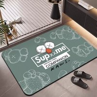 Tapis de salle de bain HM personnalisé en boue de diatomée, séchage rapide, absorbant l'eau, antidérapant, résistant à l'usure, tapis de sol de 2,5 mm, OEM ODM