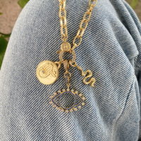Colliers DIY personnalisés avec pendentifs en papier, 5 pièces, perles serrure, coeur, œil Hamsa fermoirs, à pince