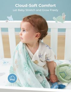 Marine Sea Sprite Magic Ultra Soft Neutral Registry Essentials Couvertures d'<span class=keywords><strong>emmaillotage</strong></span> en mousseline - Product Image 4