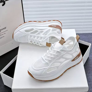 OEM & ODM Baskets blanches en maille respirante pour femmes, chaussures de sport décontractées, polyvalentes, à semelle souple, antidérapantes et absorbant les chocs - Product Image 3