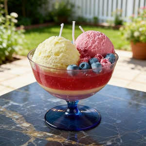 Bougies dessert artisanales en cire de soja simulée, parfumées à l'arôme de crème glacée, en forme de bol à céréales, pour décoration et aromathérapie - Product Image 1