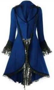 Nueva chaqueta <span class=keywords><strong>de</strong></span> esmoquin <span class=keywords><strong>de</strong></span> terciopelo con costura <span class=keywords><strong>de</strong></span> encaje <span class=keywords><strong>de</strong></span> manga larga gótica para mujer, vestido <span class=keywords><strong>de</strong></span> vampiro aristocrático Medieval para mujer, Cosplay <span class=keywords><strong>de</strong></span> Lolita - Product Image 3