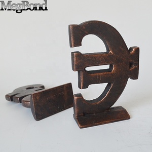 Serre-livres de table en <span class=keywords><strong>euro</strong></span> en fonte lourde artisanat en métal grande sculpture décorative d'intérieur serre-livres pour la maison - Product Image 5