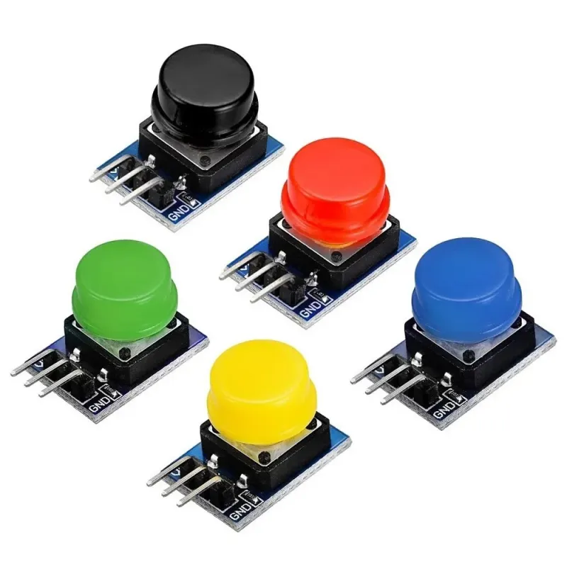 5 adet 12X12MM büyük anahtar modülü düğmesi modül lamba dokunmatik anahtar modülü şapka için yüksek seviye çıkışı ile veya ahududu Pin 3
