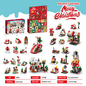 ชุดของเล่นบล็อกก่อสร้างคริสต์มาสแบบทำมือสำหรับเด็กพร้อมเครื่องประดับคริสต์มาสต้นไม้/มนุษย์หิมะ/กวางเรนเดียร์/ซานตาคลอส/บ้านขนมปังขิง - Product Image 6