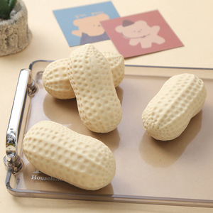 Jouet anti-stress en caoutchouc souple en forme de cacahuète, style TikTok, rempli de farine, pour enfants et filles - Product Image 6