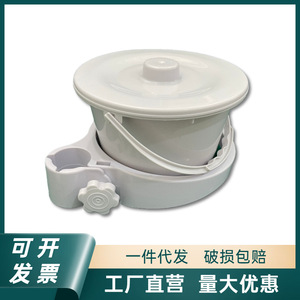 Poubelle d'hygiène en plastique avec couvercle, capacité 4L, ronde, pour lavabo, usage médical et esthétique - Product Image 5