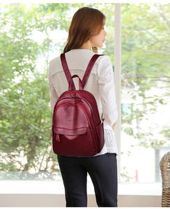 Sacs à dos élégants en PU personnalisés pour femme, sacs quotidiens, grands sacs de voyage, sacs à dos pour ordinateur portable pour femmes - Product Image 2