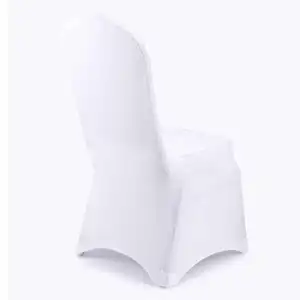 100 pièces polyester blanc chaise housse fête banquet mariage stretch spandex chaise couvre pour événements