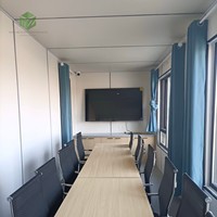Rumah Kontainer Kaca Mewah 20ft 40ft, Rumah Prefab Modular Lepas Pasang, Kantor Bergerak, Kafe, Restoran Dengan Kamar Mandi dan Dapur