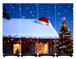Écran LED sur pied 1920*640mm, boîtier en aluminium, affiche numérique d'intérieur P1.86 COB avec roulettes - Product Image 5