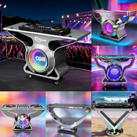 Consola de DJ Portátil Moderna LiqVis con Mesa LED, Logotipo Personalizado, Espejo Iluminado, para Bares, Eventos y Entretenimiento