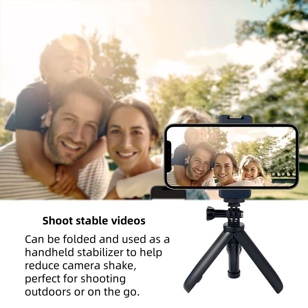 Hongdak for Gopro Accessories Mini Extended Selfie Stick Live Tripod Selfie Stick Induction Telescopic Mobile Phone Clamp