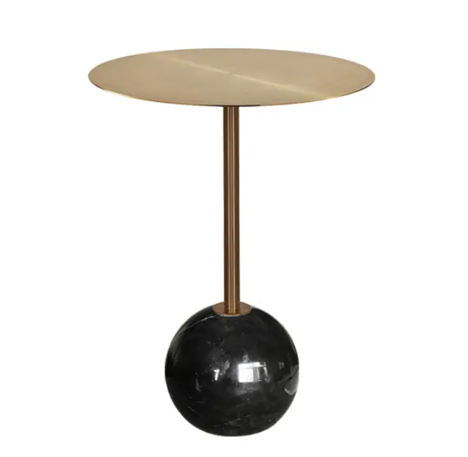 Office marble iron ball bottom base luxury small coffee tables multifunction sofa side coffee tables for home
