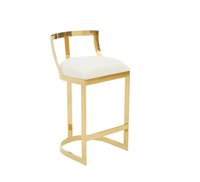 Nouveau tabouret de bar moderne et minimaliste chaises de bar chaise haute contemporaine base en acier inoxydable pour bar café hôtel cuisine