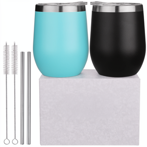 Double Wall Vacuum Insulated <b>Coffee</b> Tumbler 12oz 304 Stainless Steel Matte Finish Reusable Mug for Office Travel Custom Logo - Product Image 1