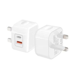 Зарядное устройство HNT Factory PD 20W с британской вилкой, QC3.0 18W, USB Type-C, быстрое универсальное зарядное устройство с 2 портами USB-C для мобильных телефонов. - Product Image 6