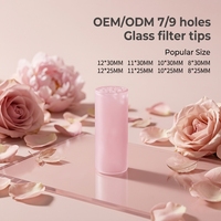 Filtre à embout en verre personnalisé OEM/ODM, 7 trous, couleurs, taille et logo sur mesure pour un bon goût