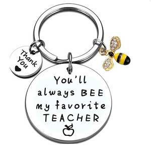 Portachiavi a Forma di Ape, Regalo per <span class=keywords><strong>la</strong></span> Festa degli Insegnanti, Regalo di Apprezzamento per Natale e San Valentino, 'Sei Sempre <span class=keywords><strong>la</strong></span> <span class=keywords><strong>Mia</strong></span> Insegnante Preferita', Portachiavi in Metallo - Product Image 3