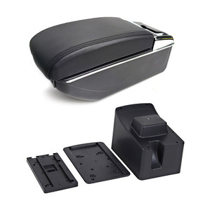 Vtear Elegante Caja de Almacenamiento para Reposabrazos Delantero de Coche de Cuero PU ABS con Portavasos, Accesorios Interiores para <span class=keywords><strong>Volkswagen</strong></span> <span class=keywords><strong>Polo</strong></span> 6R/6C 2011-2018 - Product Image 2