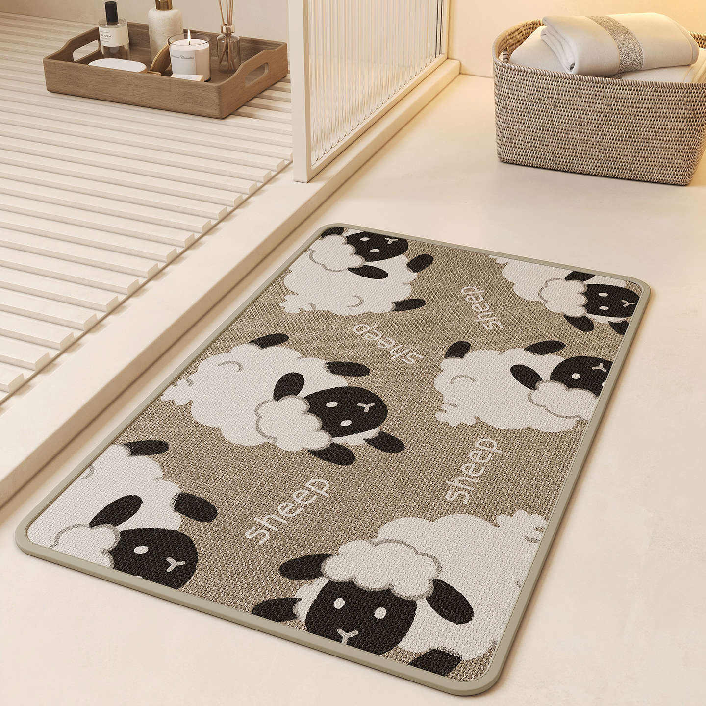 Amusement avec les troupeaux de moutons