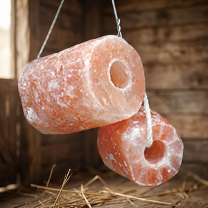 Blocs de sel à lécher naturels de l'Himalaya en forme de cube, suspendus à une corde, pour l'alimentation des chevaux et des chiens, sel Demaro certifié ISO et HACCP - Product Image 1