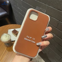 Coque pour iPhone 12 Mini, coque en silicone avec logo pour iPhone Apple