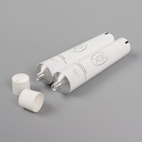 Tubo de metal para embalaje cosmético plegable de aluminio con tapa de rosca grande de 22mm de diámetro