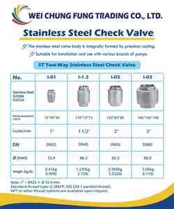 Válvula de Retención de Flujo BSP de Acero Inoxidable SUS304 de 1.5 Pulgadas para Tuberías de Agua - Product Image 2