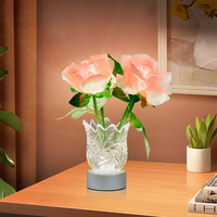 Cristal rose ambiance lampe chambre lampe de chevet LED veilleuse romantique ins vent net rouge humeur lampe cadeau