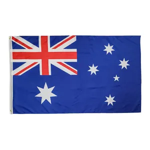 Promotional National Flag Of Australia 3x5 Ft Australian 68D Polyester Country Flag With Grommets