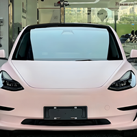 Film de protection pour voiture PET plat mat rose macaron, TPU coulé, toucher doux, résistant aux rayures, vente en gros d'usine, 1.52X16M/5X55FT