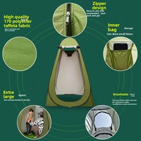 Tente de camping extérieure quatre saisons en tissu polyester monocouche à ouverture rapide, automatique, pour toilettes, douche, bain et pêche