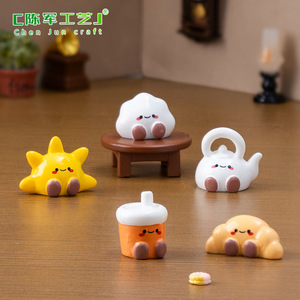 Chenjuns mignons croissants au thé au lait, <span class=keywords><strong>petites</strong></span> poupées mignonnes réconfortantes, articles de décoration de bricolage, accessoires suspendus et micro-landsca - Product Image 4