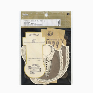 10 Notas Adhesivas por Paquete, Serie <span class=keywords><strong>Victoria</strong></span> Notebook, Adornos Ligeramente Vintage en Relieve para Diario - Product Image 5