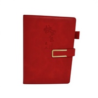 Carnet à couverture rigide personnalisé de couleur rouge classique, journal d'écriture, papeterie pratique, impression personnalisée de carnets